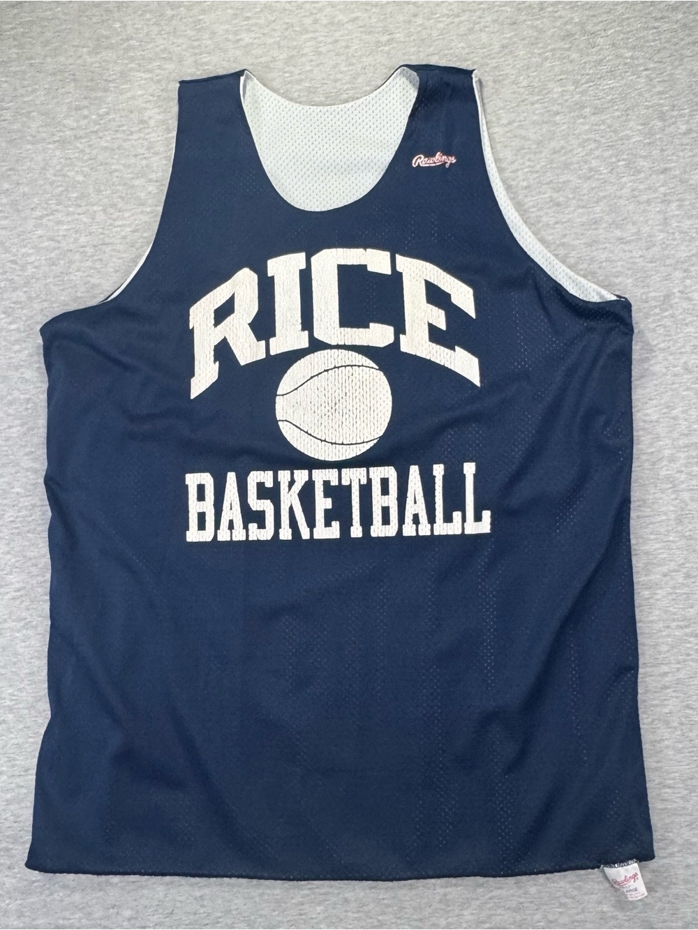 Vintage Rice University Owls Men’s Basketball Reversible Rawlings Jersey 2XL USA